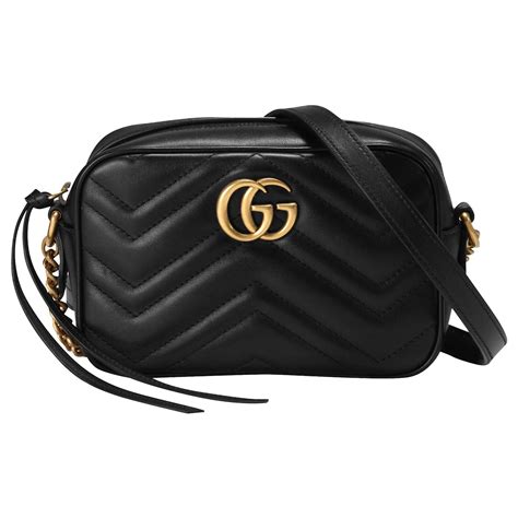 gucci bag black chain|gucci black marmont bag.